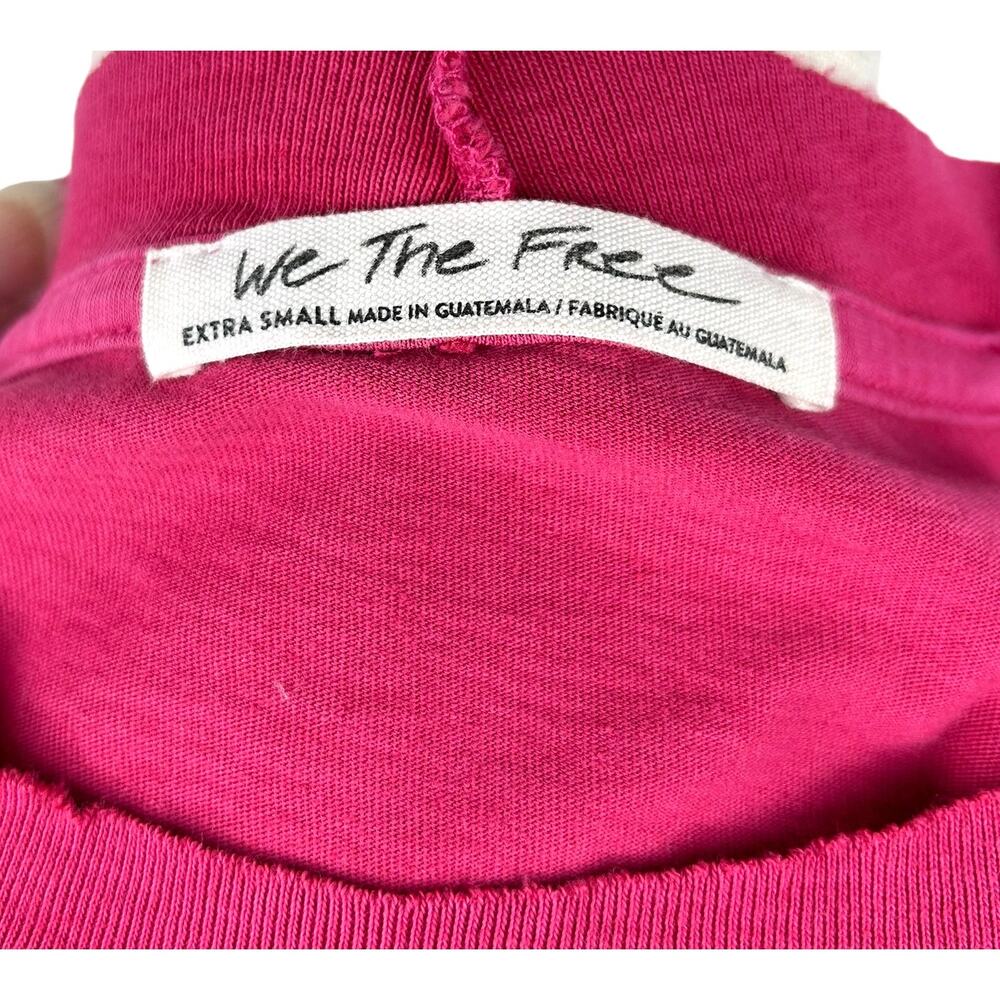 We The Free 100% Cotton Clover Puff Sleeve Crew Neck 3/4 Sleeve Top Size XS EUC - Picture 2 of 5